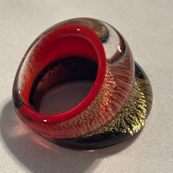 Murano Glass Ring - Size 7 - Picture 2 of 4